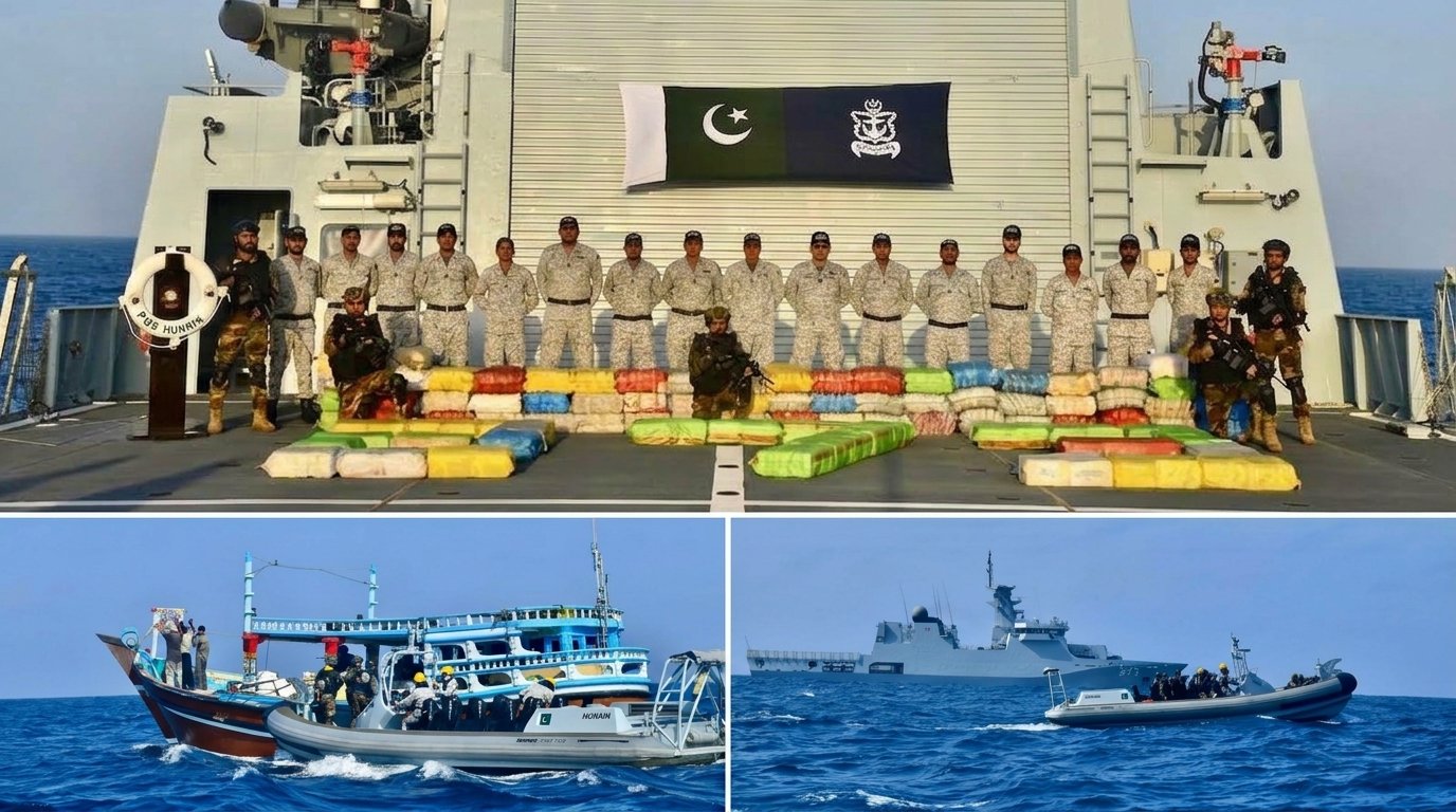Pakistan Navy Seizes Over 2,800kg of Narcotics in Arabian Sea